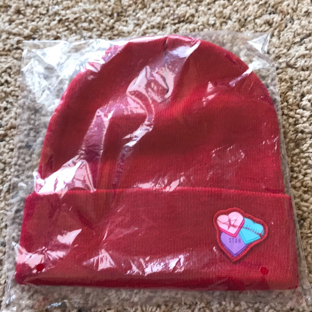 Jeffree Star V-Day Exclusive Red Hearts Beanie